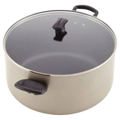 Farberware 10.5 qt Aluminum Nonstick Covered Stockpot, Champagne