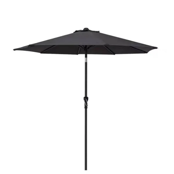 7-1/2 ft Outdoor Marketing Patio Umbrella Crank and Tilt Grey