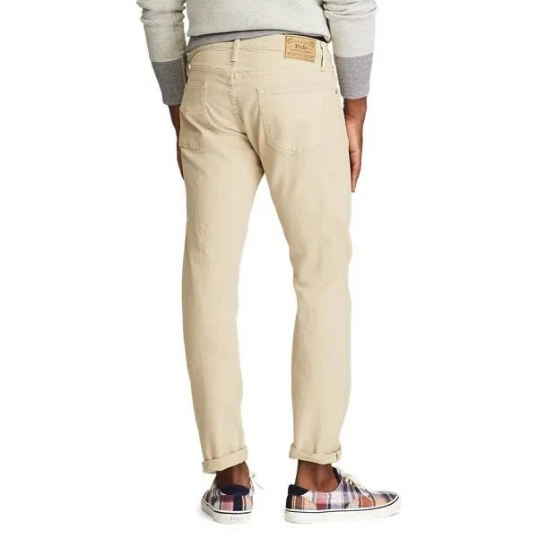 Ralph Lauren Men's Varick Slim Straight Jean - Size 29 in Hudson Light Khaki