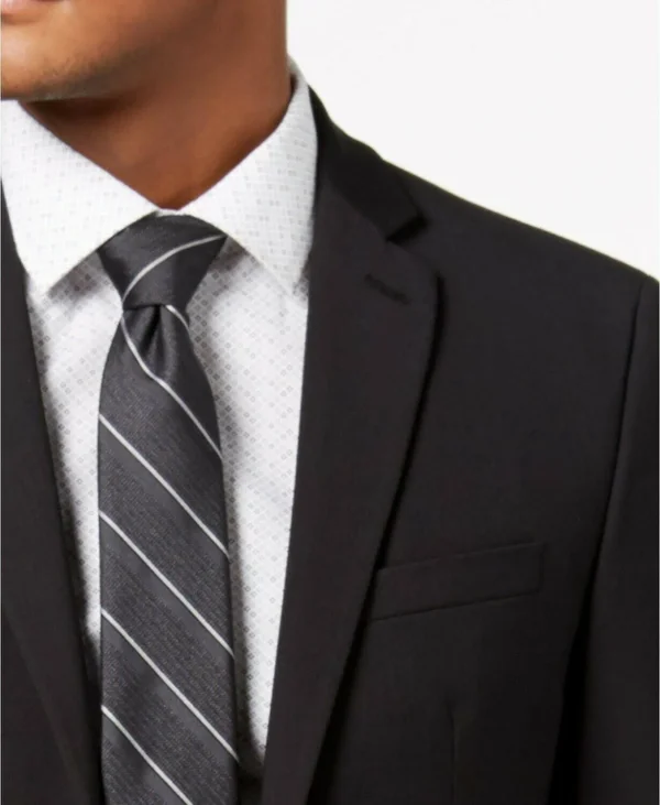 Van Heusen Flex Men's Slim-Fit Suit Jacket 38r Black New