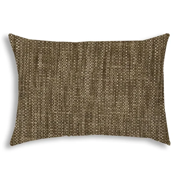 Pacifica Sea Brown Indoor/Outdoor Pillow with Sewn Closure by Havenside Home - Dark Brown, Espresso, Gray, Tan, Beige