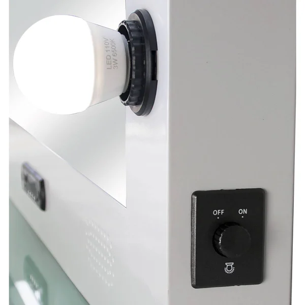 Ver Beauty White 12 Dimmable LED Light Metal Body and Glass Base Hollywood XL Vanity Mirror with Bluetooth - USB, Speakers and MP
