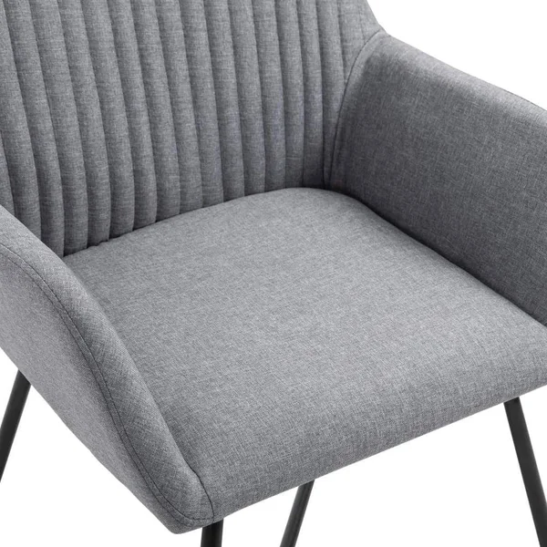 vidaXL Dining Chairs 6 Pcs Dark Gray Fabric, 277097
