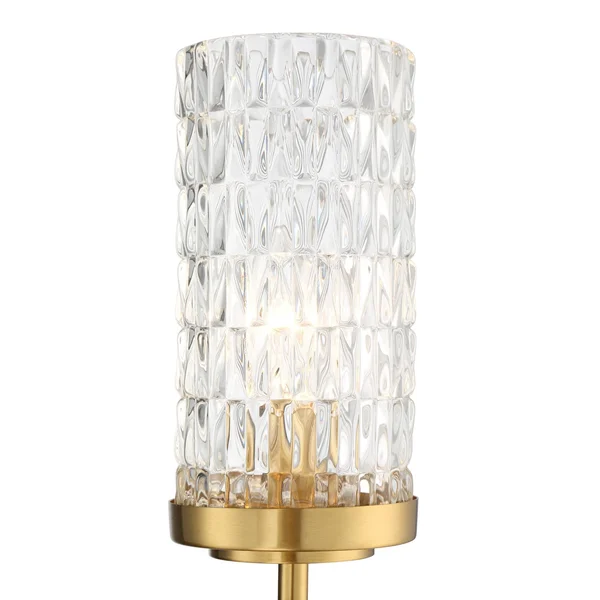 Possini Euro Design Darin Modern Wall Light Sconce Black Brass Hardwired 19x22 High Fixture Faceted Cylindrical Glass for Bedroo