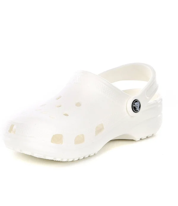 Crocs Unisex Classic Clogs, White, M 7/W 9