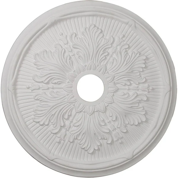 23 3/4x22OD x 3 5/8x22ID x 1 7/8x22P Luton Leaf Ceiling Medallion (Fits Canopies Up to 3 5/8x22) - Hand-Painted Bronze