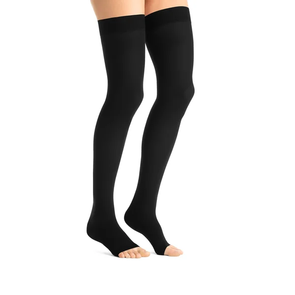 Jobst Maternity Opaque Thigh High Compression Stockings, 20-30 mmHg, Open Toe X-Large, Caramel