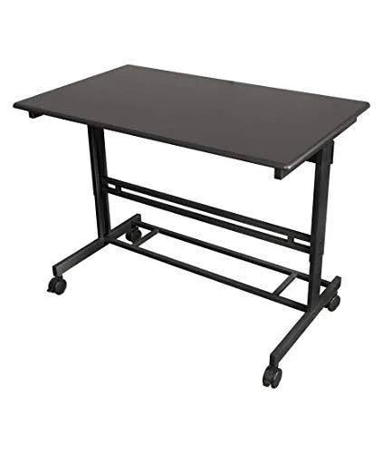Stand Up Desk Store Rolling Adjustable Height Standing Desk Computer Workstation (Black - 48x22 wide)