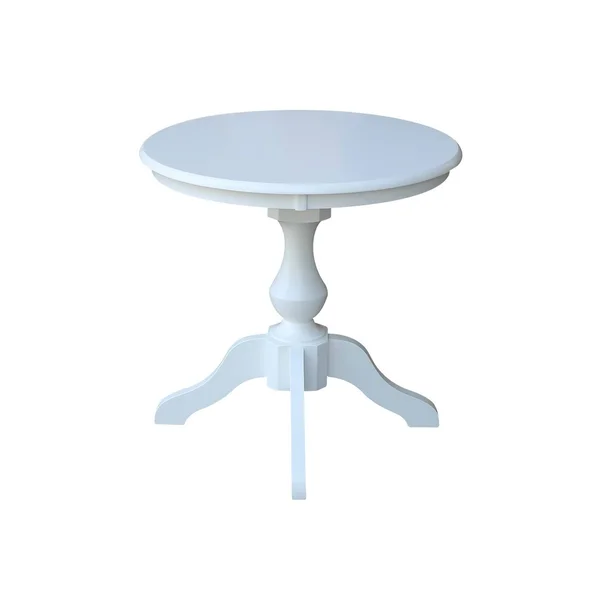 International Concepts 30x22 Round Top Pedestal Table - 40.9x22H, White