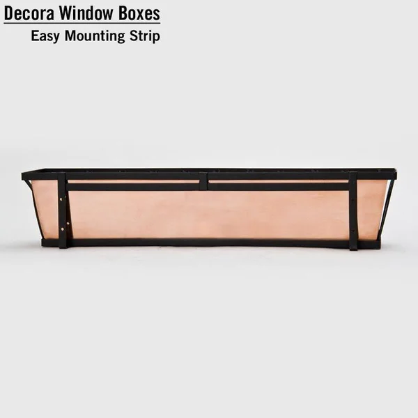 60x22 Medallion Decora Window Boxes w/White Galvanized Liner
