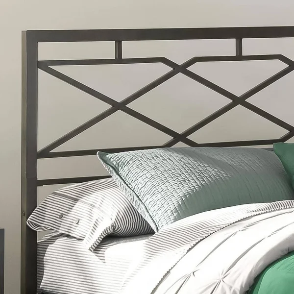 eLuxury Metal Bed Frame - Geometric Style Platform Metal Bed Frame Foundation, California King