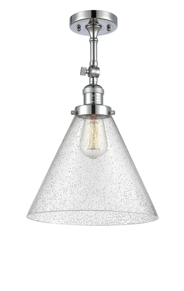Innovations 201F-PC-G44-L-LED Polished Chrome X-Large Cone 1 Light Semi-Flush Mount