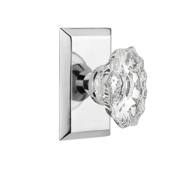 Nostalgic Warehouse 713755 Studio Plate Single Dummy Chateau Door Knob - Bright Chrome