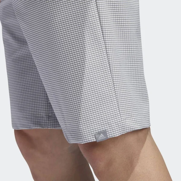 Adidas Ultimate365 Gingham Plaid Shorts Gray Two 32