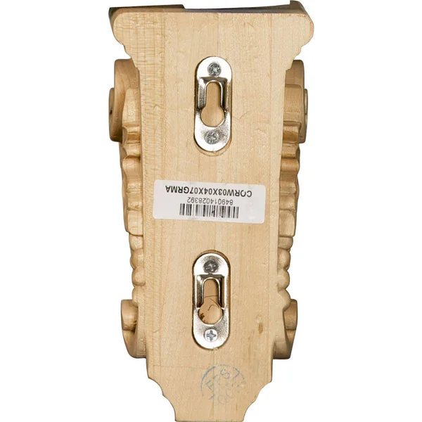 Ekena Millwork CORW03X04X07GRAL 3 1/2x22W x 4x22D x 7x22H Small Grape Corbel, Alder