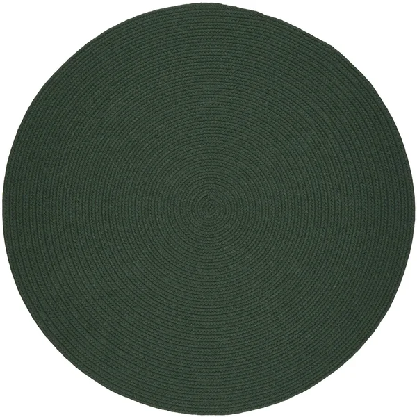 Pura Braided Rug in Hunter Green 4' x 6' Oval