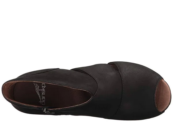 Dansko Women's Delphina (41 Black Milled Nubuck)