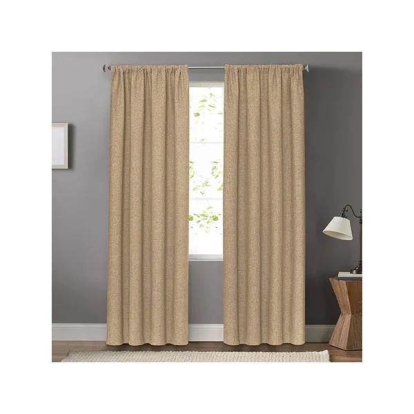 Sonoma Goods for Life Blackout 1-Panel Dynasty Window Curtain, Dark Beige, 50X95