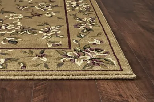 Kas Cambridge 7338 Beige Floral Delight Area Rug - 7&7x22 Octagon