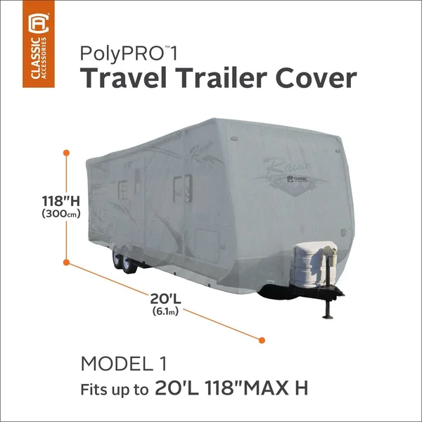 Classic Accessories - Polypro 1 Travel Trailer Cover 20&-22&