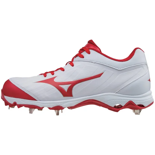 Mizuno Women's 9-Spike Advanced Sweep 3 White/Red - 8.5