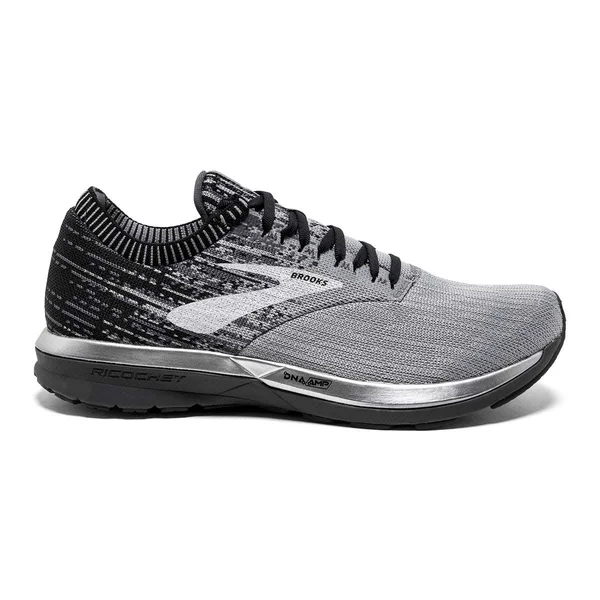 Brooks Ricochet (Grey/Black/Ebony) Men's Running Shoes