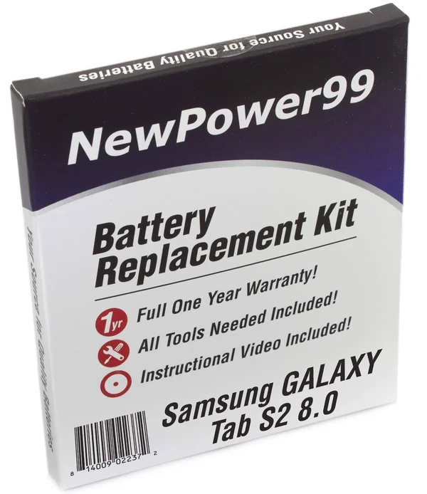 Samsung Galaxy Tab S2 8.0 Battery Replacement Kit with Tools, Video Instructions and Extended Life Battery
