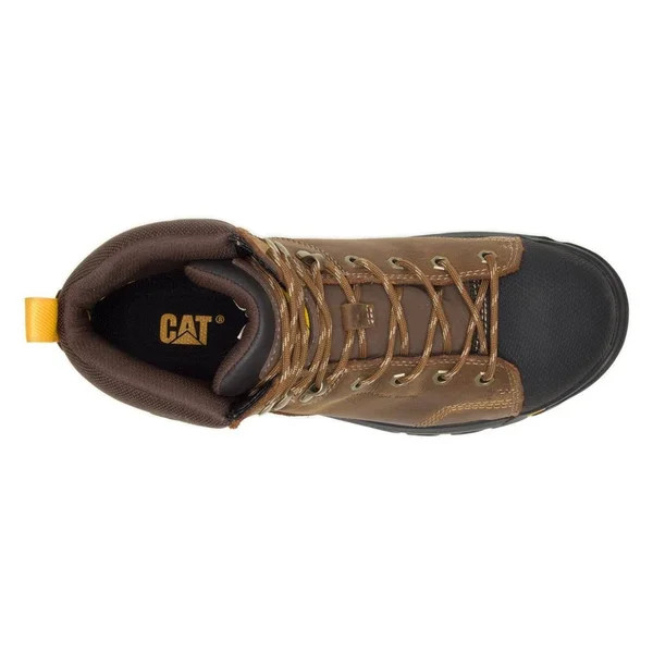 Caterpillar Boots: Men's P91115 Brown Wellspring Steel Toe Metatarsal Guard Waterproof Work Boot