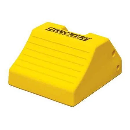 Checkers MC3010 Wheel Chock, 10 in H, urethane, yellow