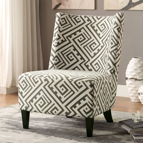 Furniture of America Kacie Contemporary Maze Patterned Accent Chair