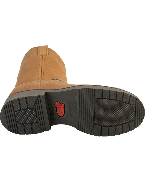 Justin Men's Cargo Brown Pull-On Work Boots - Steel Toe