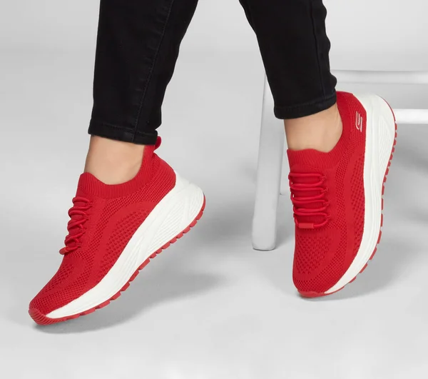Skechers Women's Bobs Sport Sparrow 2.0 Allegiance Crew Sneaker - Red