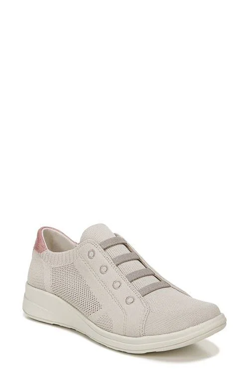 Bzees Golden Knit Slip-On Sneaker, Size 7.5 in Taupe Fabric at Nordstrom