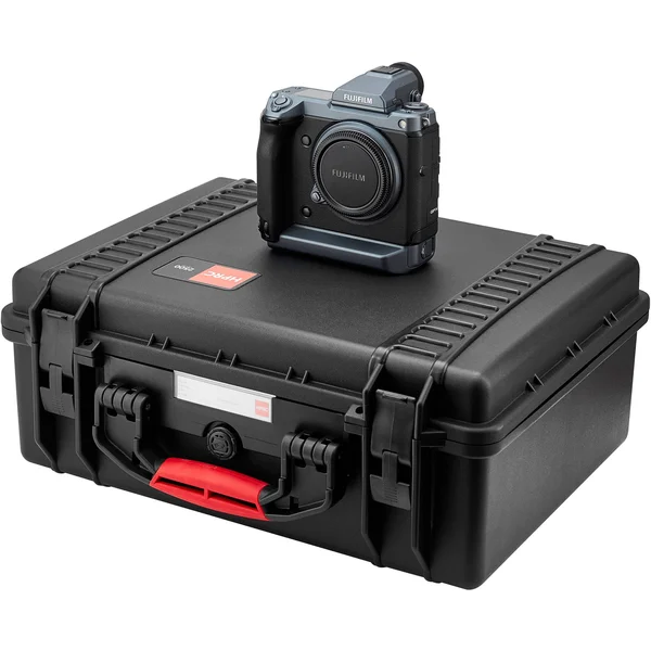 HPRC 2500 Resin Hard Case with Foam for Fujifilm Gfx100 - Black with Red Handle GFX100-2500-01