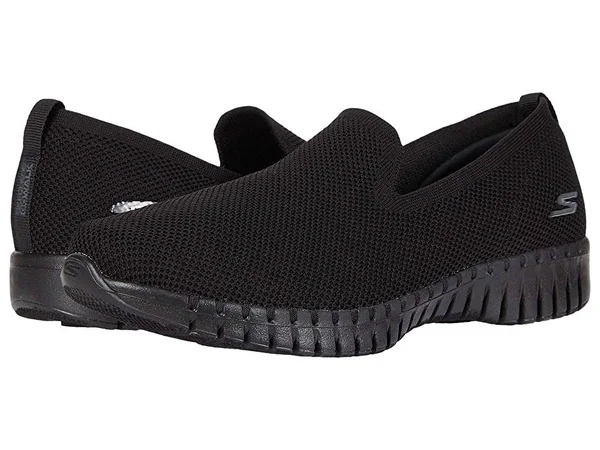 Skechers Women's GOwalk Smart Believe Slip-On Sneaker, Black/Black
