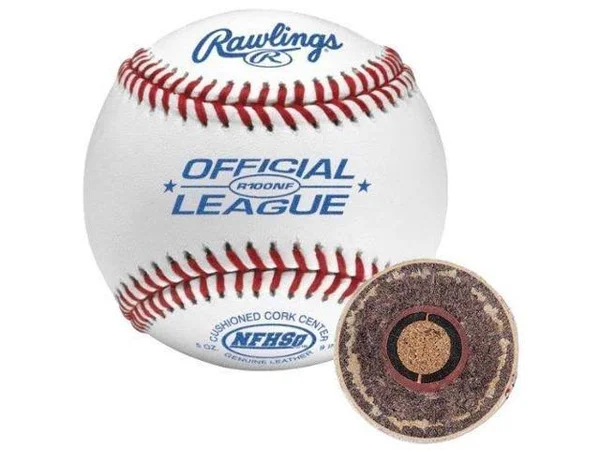 Rawlings High School Baseball with NFHS Stamp, White - 12 pack
