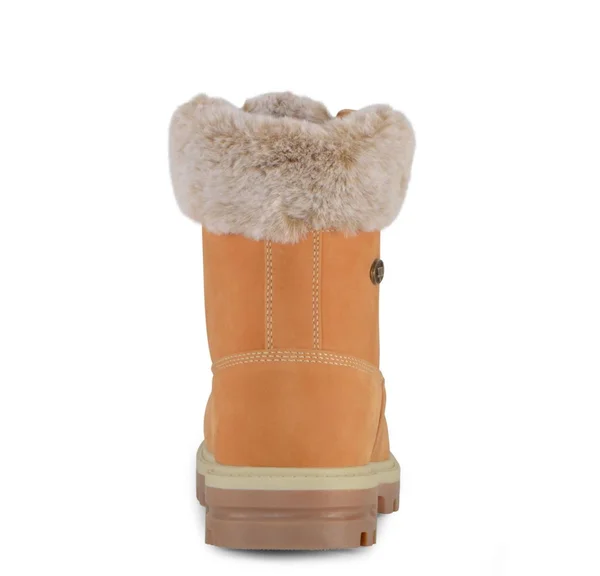 Lugz Boys& Empire Hi Fur Work Boot, Size: 4, Wheat