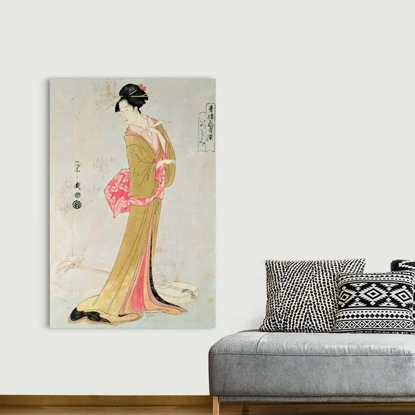 Portrait of A Japanese Woman by Yeishi - Canvas Wall Art, 40x60, Great Big Canvas