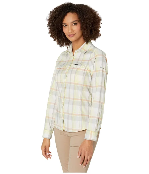 Columbia Women S Silver Ridge Lite Plaid Long Sleeve Shirt 1710561 - XL, New Moon Gingham Plaid