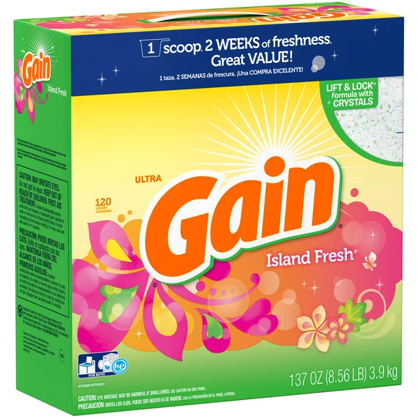 Gain Ultra Powder Laundry Detergent - Island Fresh, 120 Loads 137 oz
