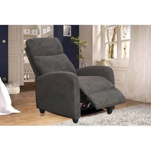 Elser 27x22 Wide Manual Standard Recliner Lark Manor Fabric: Gray