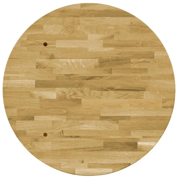 vidaXL Table Top Solid Oak Wood Round 1.7x22 19.7x22