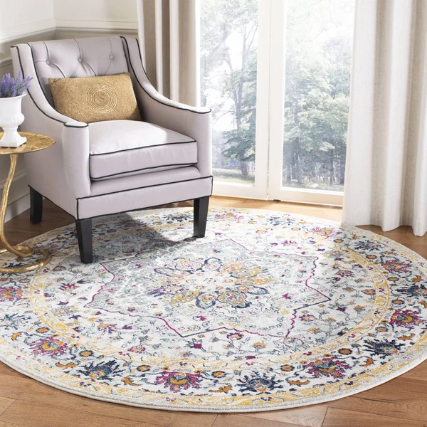 Safavieh Evoke Rug Collection EVK288A - Ivory - Grey - 8& x 10&