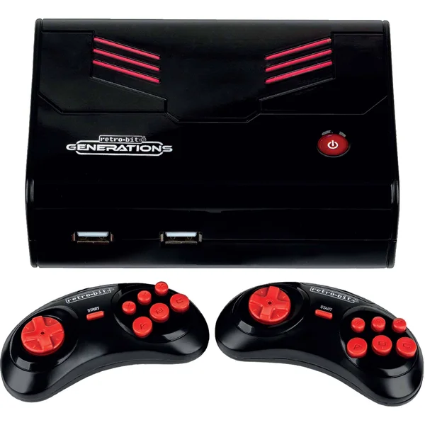 Retro-bit RB-PP-6539 Generations Plug & Play Game CONSOLE - Red & Black