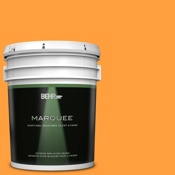 BEHR MARQUEE 5 gal. #S-G-300 Hawaiian Passion Semi-Gloss Enamel Exterior Paint & Primer