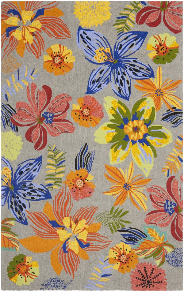 Safavieh Four Seasons FRS468C 4&0x22 x 4&0x22 Round Grey - Orange Area Rug