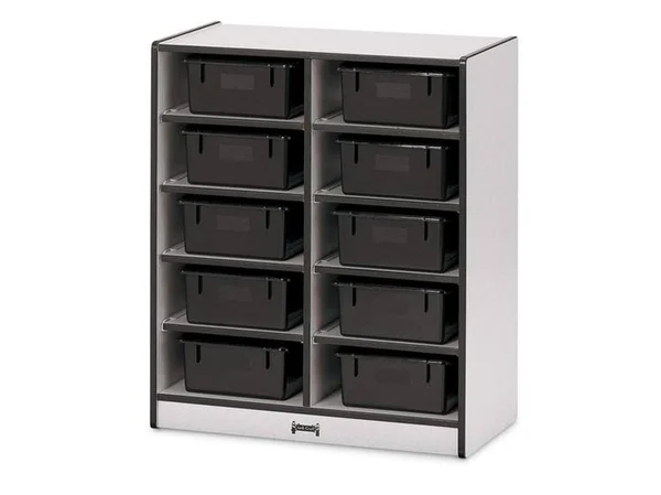 Rainbow Accents 10 Tub Mobile Storage - Without Tubs - Red