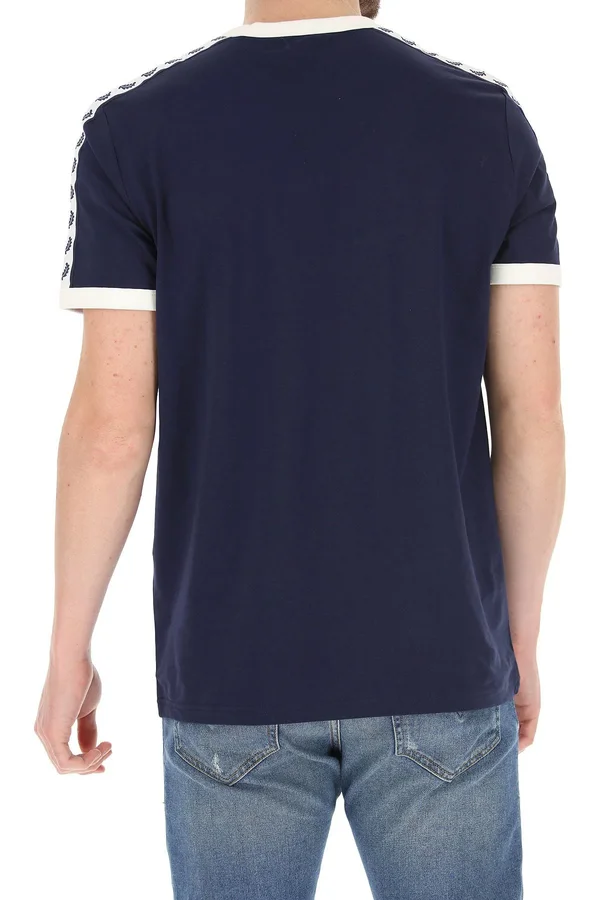 Fred Perry Taped Ringer T Shirt Blue