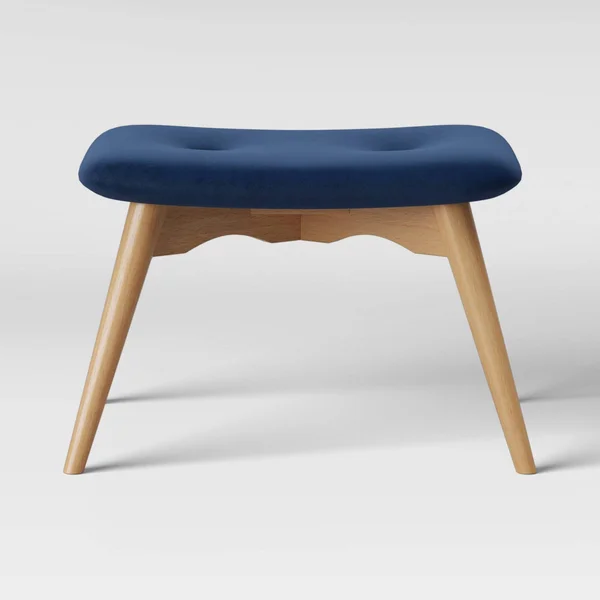 Ducon Modern Stitched Accent Chair with Ottoman Navy - Project 62