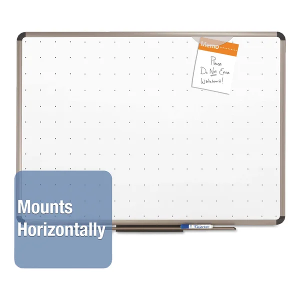 Quartet Prestige Total Erase - Whiteboard - wall mountable - 24.02 in x 18 in - white - euro titanium frame